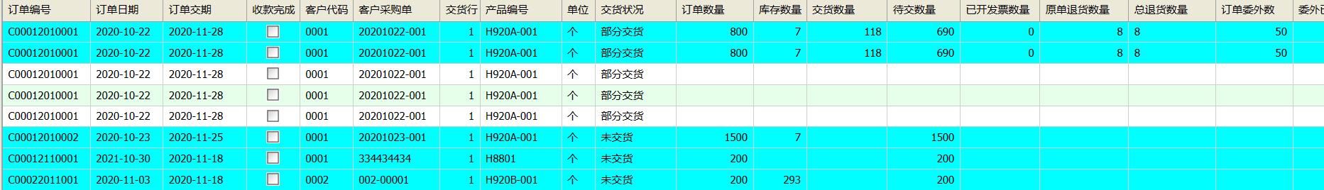 訂單生產(chǎn)進(jìn)度報表1